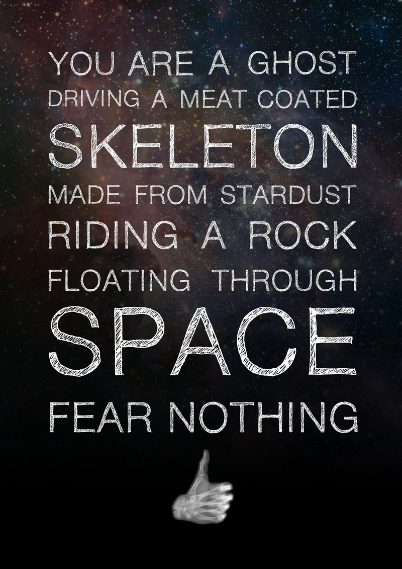floating through space fear nothing life daily quotes sayings pictures